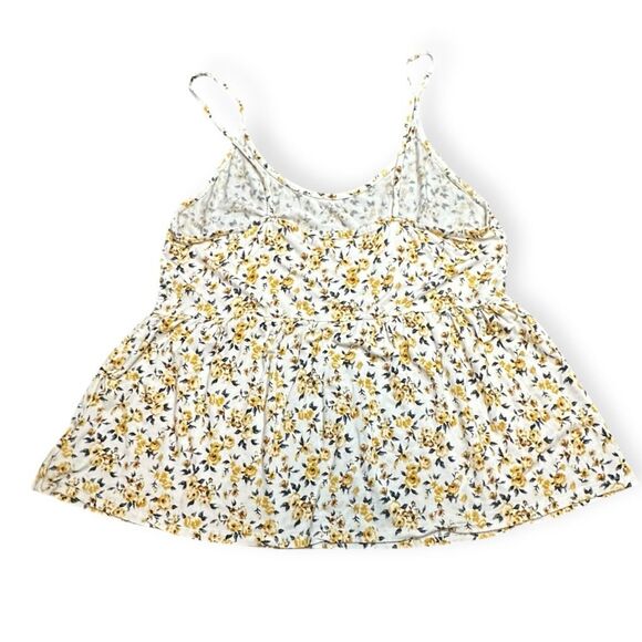 AMERICAN EAGLE Women’s White Yellow Floral Soft & Sexy Tiered Cami Tank Top Size - Picture 3 of 6